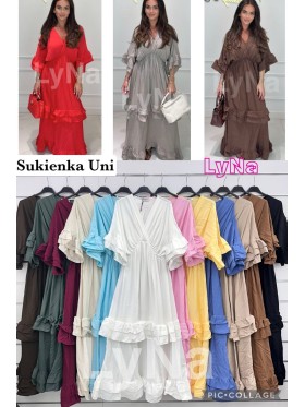 Sukienki damskie wloskie, size uni, paczka 6szt, mix kolor