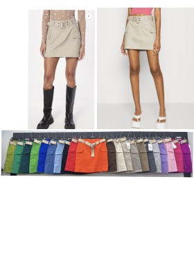 Spódnica krótka damskie wloskie, size uni, paczka 6szt, mix kolor