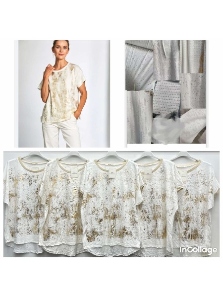 Bluzki damskie wloskie, size uni, paczka 6szt, 1 kolor