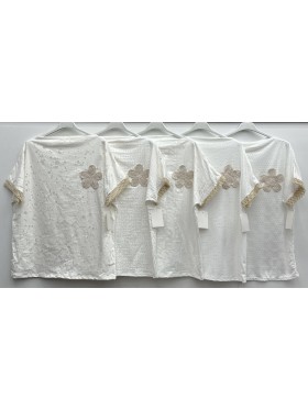 Bluzki damskie wloskie, size uni, paczka 6szt, 1 kolor