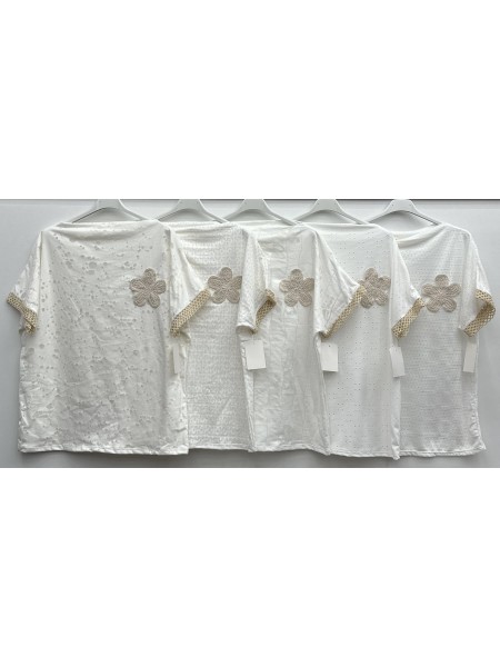 Bluzki damskie wloskie, size uni, paczka 6szt, 1 kolor