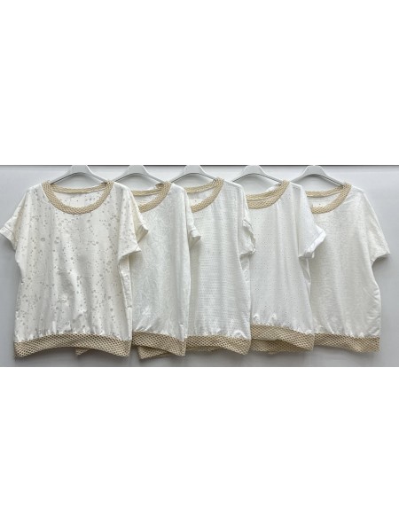 Bluzki damskie wloskie, size uni, paczka 6szt, 1 kolor