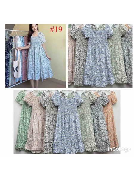 Sukienki damskie wloskie, size uni, paczka 6szt, mix kolor