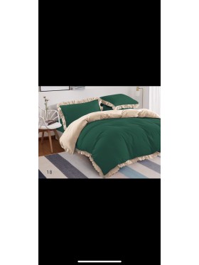Komplet Posciel z falbankami 3 Częściowy Rozmiar : 160/200cm