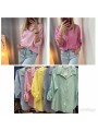 Bluzki damskie wloskie, size uni, paczka 6szt, mix kolor