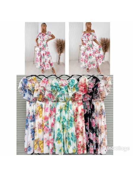 Sukienki damskie wloskie, size uni, paczka 6szt, mix kolor