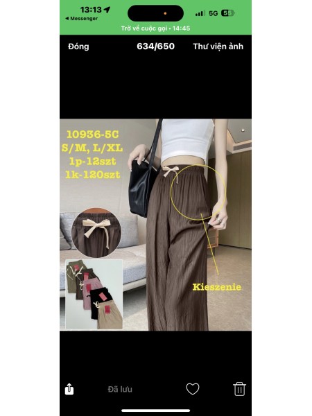Spodnie damskie , size S-xl, paczka 12szt,MIX kolor