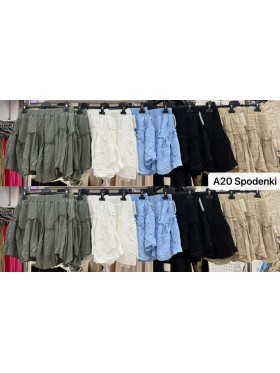 Spodenki damskie wloskie, size uni, paczka 6szt, mix kolor