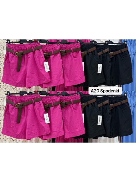 Spodenki damskie wloskie, size uni, paczka 6szt, mix kolor
