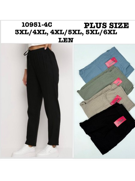 Spodnie damskie , size 3-6xl, paczka 12szt,MIX kolor