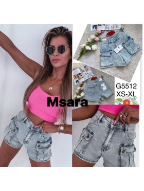 Spodenki jeansowe damskie M'sara  , size xs-xl, paczka 12szt,