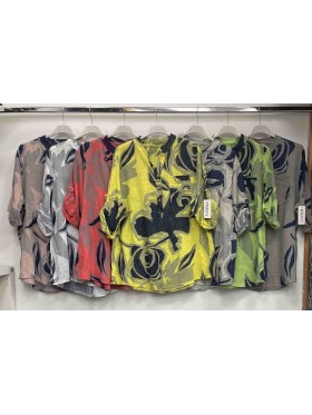 Bluzki damskie Włoskie , Size uni,paczka 6szt,mix kolor