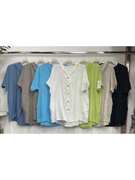 Bluzki damskie Włoskie , Size uni,paczka 6szt,mix kolor