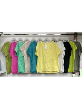 Bluzki damskie Włoskie , Size uni,paczka 6szt,mix kolor