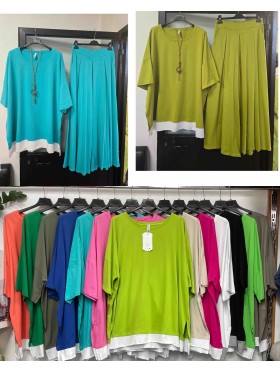 Bluzki damskie Włoskie , Size uni,paczka 6szt,mix kolor
