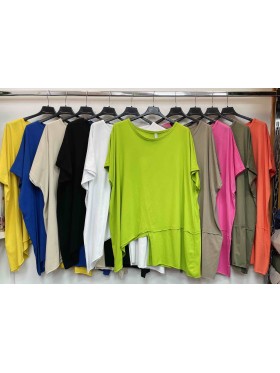 Bluzki damskie Włoskie , Size uni,paczka 6szt,mix kolor