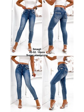 Jeansy damskie  , size 42-52, paczka 10szt,