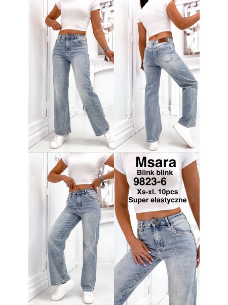 Jeansy damskie M'sara , size xs-xl, paczka 10szt,
