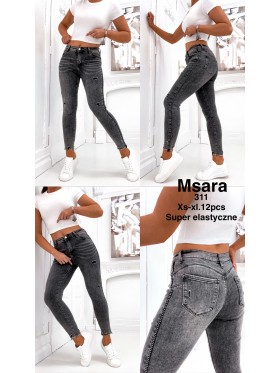 Jeansy damskie M'sara , size xs-xl, paczka 12szt,