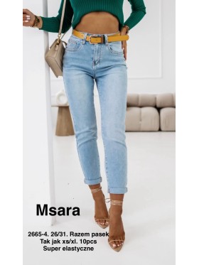 Jeansy damskie M'sara , size xs-xl, paczka 10szt,