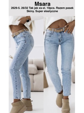 Jeansy damskie M'sara , size xs-xl, paczka 10szt,