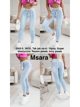 Jeansy damskie M'sara , size xs-xl, paczka 10szt,