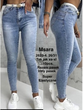 Jeansy damskie M'sara , size xs-xl, paczka 10szt,