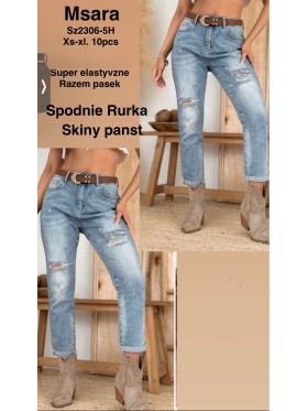 Jeansy damskie M'sara , size xs-xl, paczka 10szt,