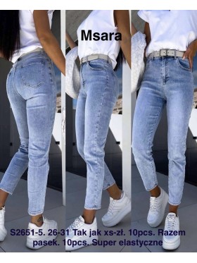 Jeansy damskie M'sara , size xs-xl, paczka 10szt,