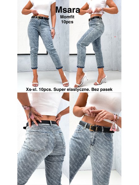 Jeansy damskie M'sara , size xs-xl, paczka 10szt,