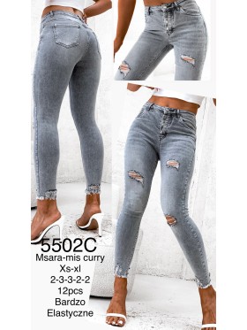 Jeansy damskie M'sara , size xs-xl, paczka 12szt,