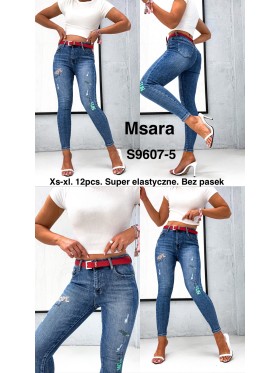 Jeansy damskie M'sara , size xs-xl, paczka 12szt,