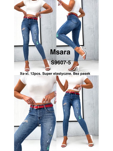 Jeansy damskie M'sara , size xs-xl, paczka 12szt,