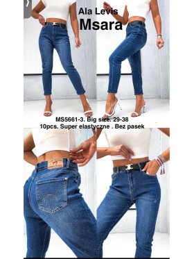 Jeansy damskie M'sara , size 29-38, paczka 10szt,