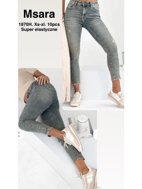 Jeansy damskie M'sara , size xs-xl, paczka 10szt,