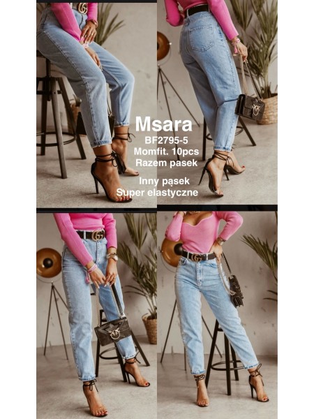 Jeansy damskie M'sara , size xs-xl, paczka 10szt,