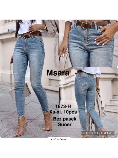 Jeansy damskie M'sara , size xs-xl, paczka 10szt,