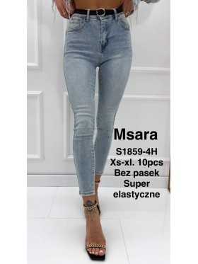 Jeansy damskie M'sara , size xs-xl, paczka 10szt,
