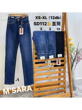Jeansy damskie M'sara , size xs-xl, paczka 12szt,
