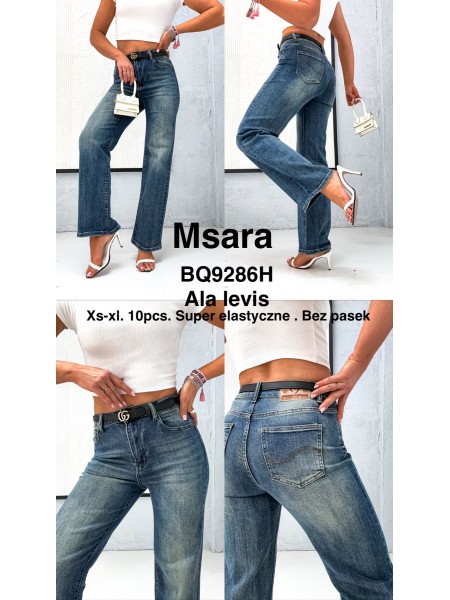Jeansy damskie M'sara , size xs-xl, paczka 10szt,