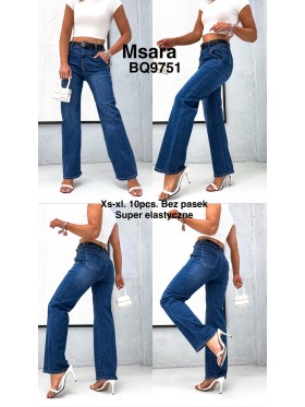 Jeansy damskie M'sara , size xs-xl, paczka 10szt,