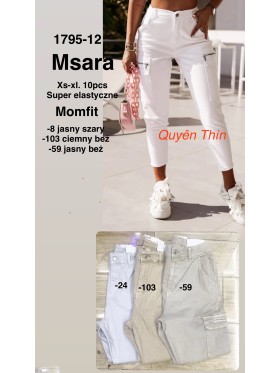 Jeansy damskie M'sara , size xs-xl, paczka 10szt,