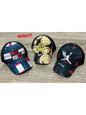 Czapki Męskie, paczka 12szt, mix kolor