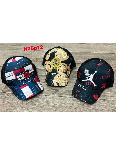 Czapki Męskie, paczka 12szt, mix kolor