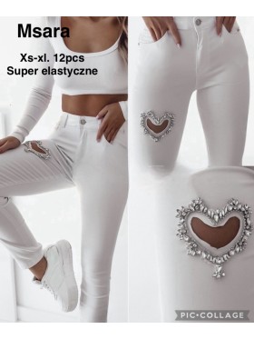 Jeansy damskie M'sara , size xs-xl, paczka 12szt,