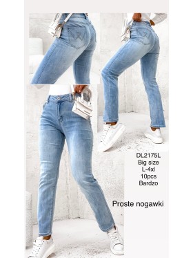 Jeansy damskie , size L-4XL, paczka 10szt,