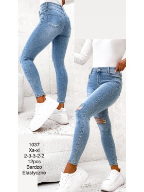 Jeansy damskie , size XS-XL, paczka 12szt,