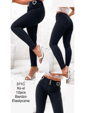 Jeansy damskie , size XS-XL, paczka 12szt,