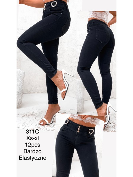 Jeansy damskie , size XS-XL, paczka 12szt,