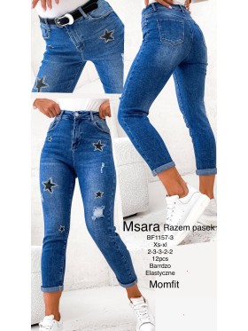 Jeansy damskie M'sara , size xs-xl, paczka 12szt,